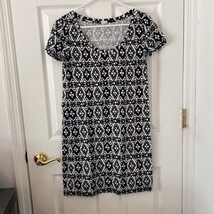 J. Crew Patterned T-Shirt Dress Size XS